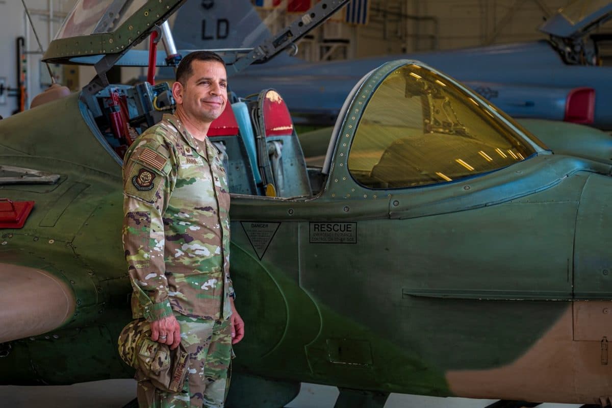 Cessna A-37 Dragonfly light attack aircraft in flight