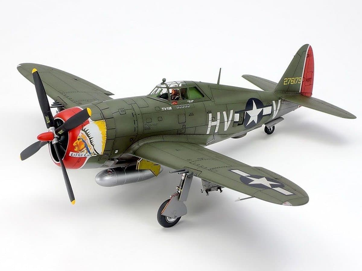 Tamiya 1/48 P-47D Thunderbolt Bubbletop WW2 model kit, one of the best-selling military scale model kits