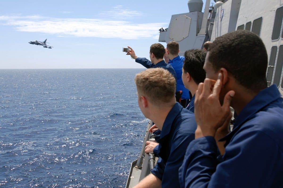 Hawker Hunter British fighter jet in flight