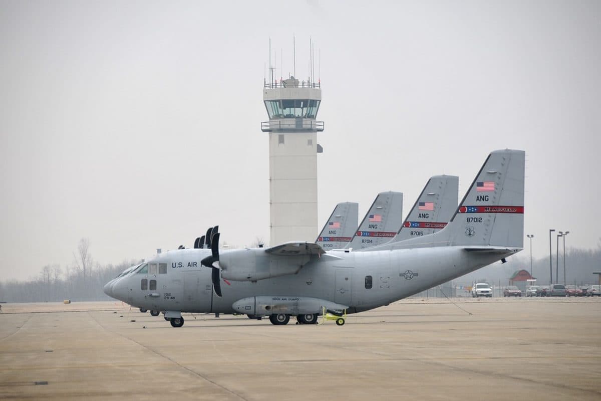 C-27J Spartan joint cargo aircraft in flight