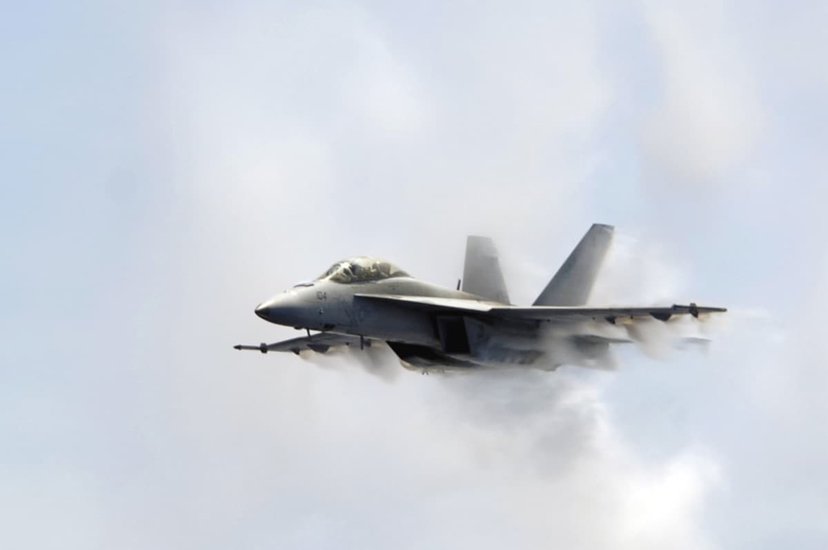F/A-18E Super Hornet breaking the sound barrier