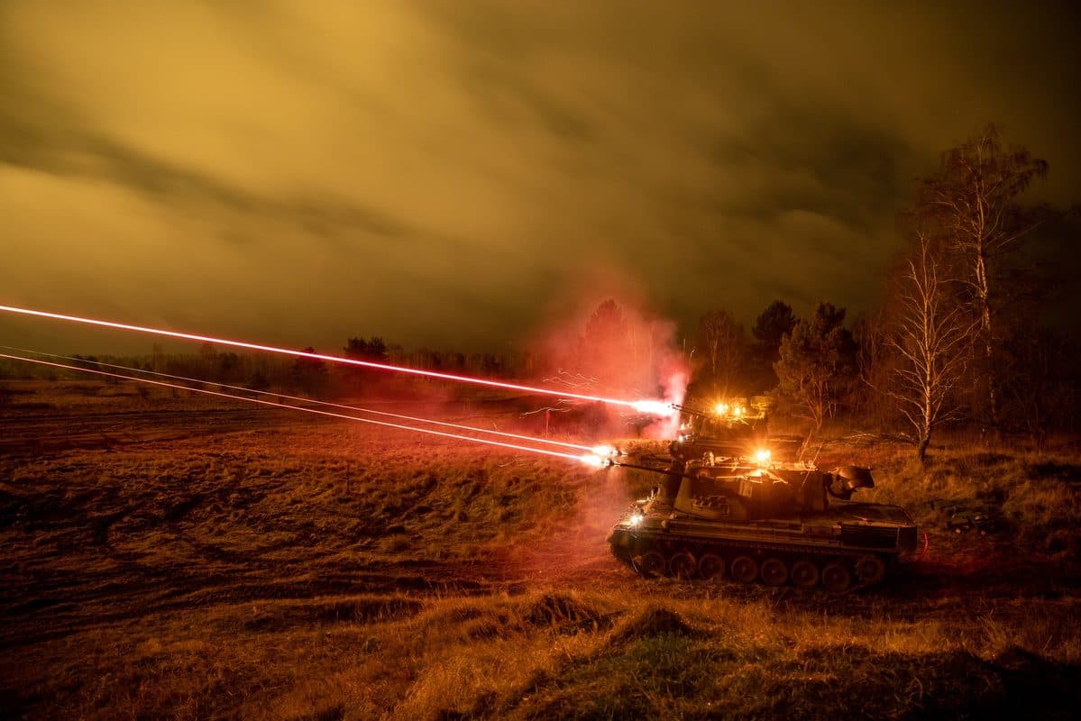 Flakpanzer Gepard self-propelled anti-aircraft gun with its distinctive twin 35mm Oerlikon turret and radar system
