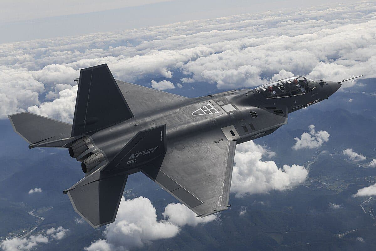 The first production KF-21 Boramae fighter jet, South Korea's indigenous 4.5-generation combat aircraft