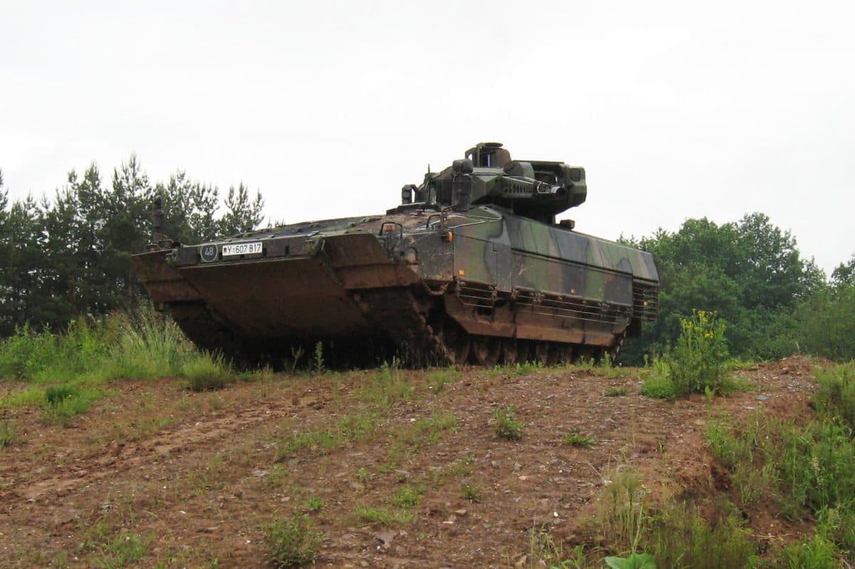 Puma infantry fighting vehicle showing its unmanned turret with 30mm autocannon and modular armor