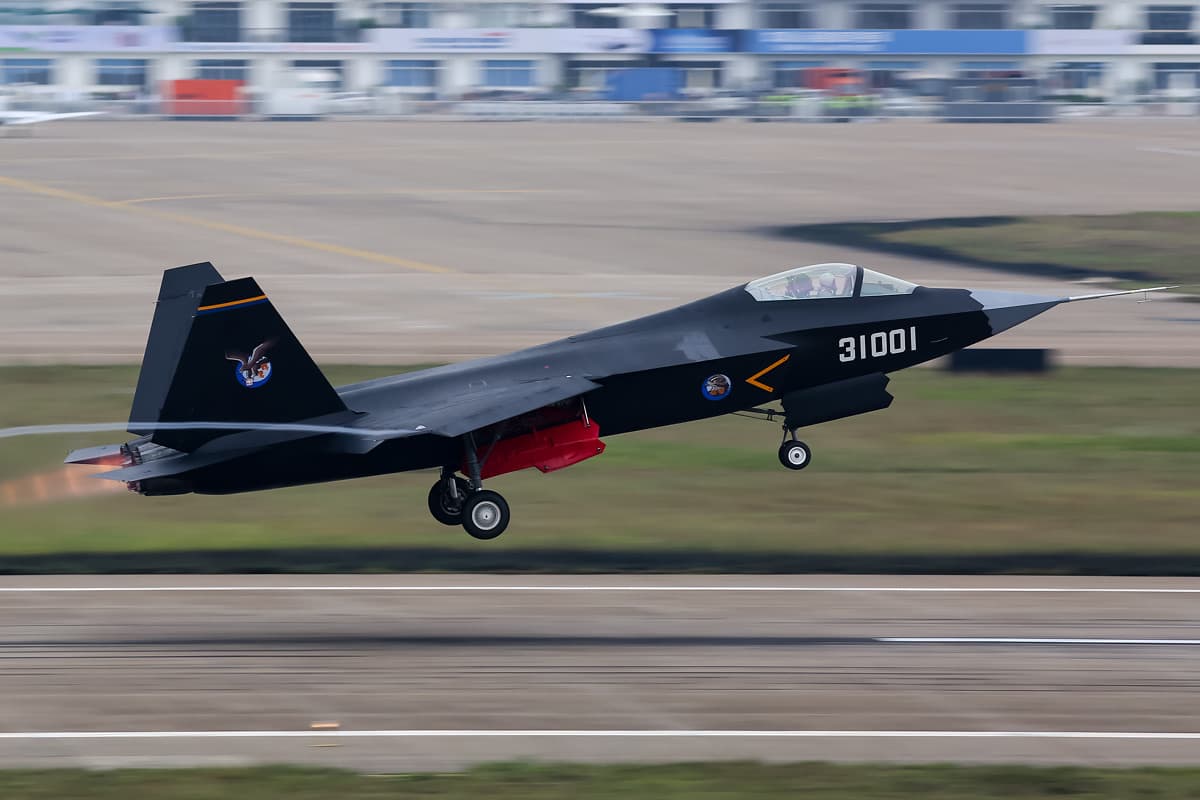 Shenyang J-31 stealth fighter on display at the 2014 Zhuhai Air Show in China