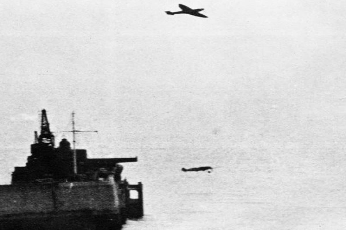 Supermarine Spitfire and Messerschmitt Bf 109 in flight during the Battle of Britain in 1940