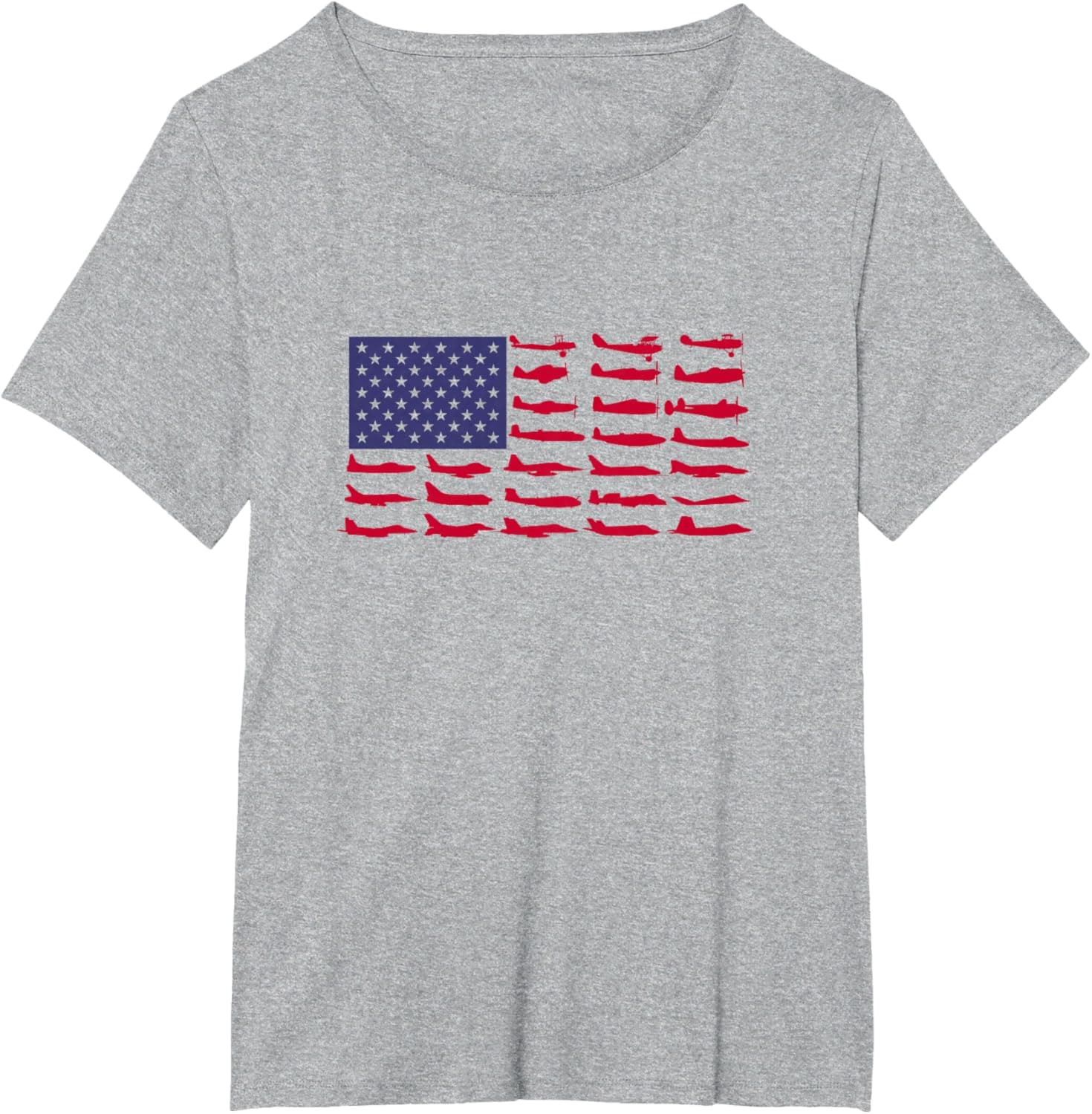 Aircraft Flag t-shirt design, 27 US military aircraft form the stripes