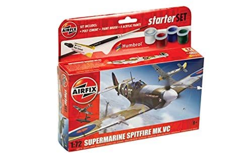 Airfix 1/72 Spitfire starter set with paints and glue