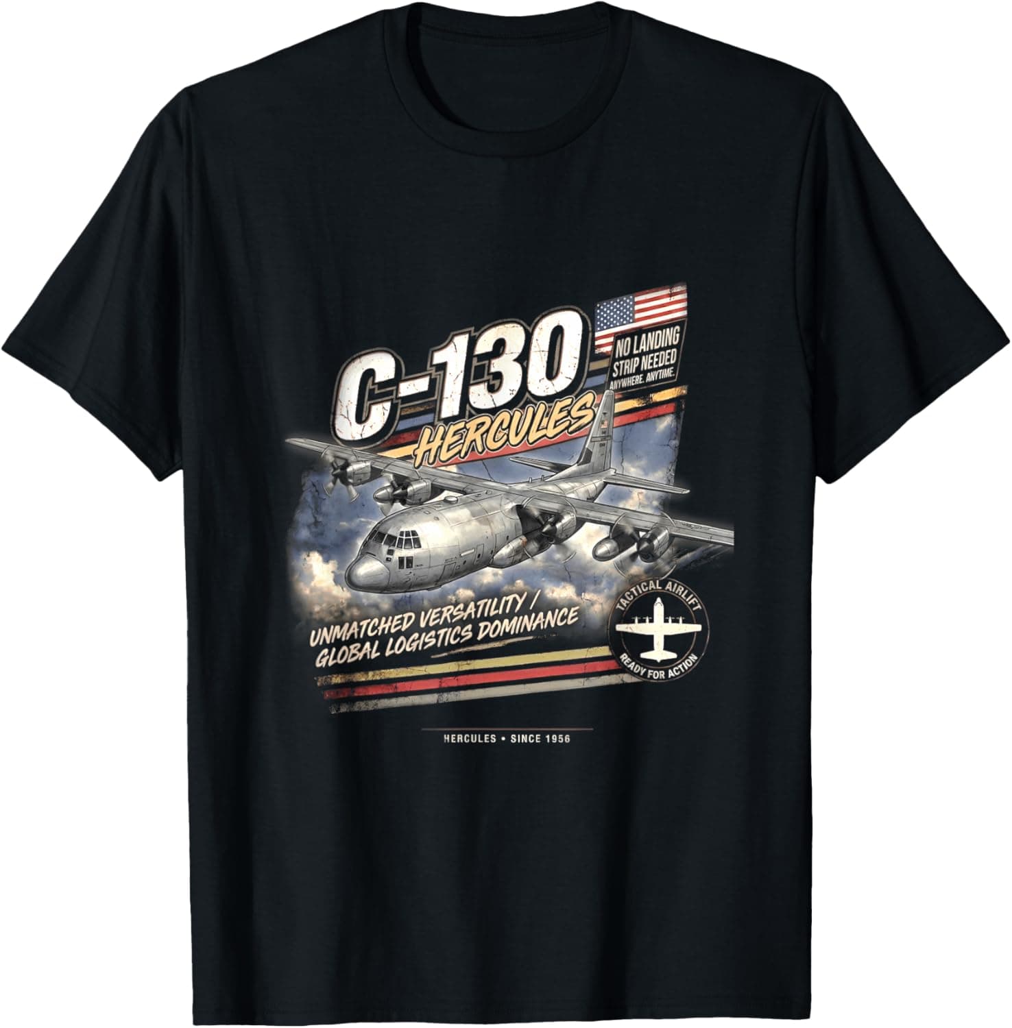 C-130 Hercules Vintage/Retro Collectable Design T-Shirt