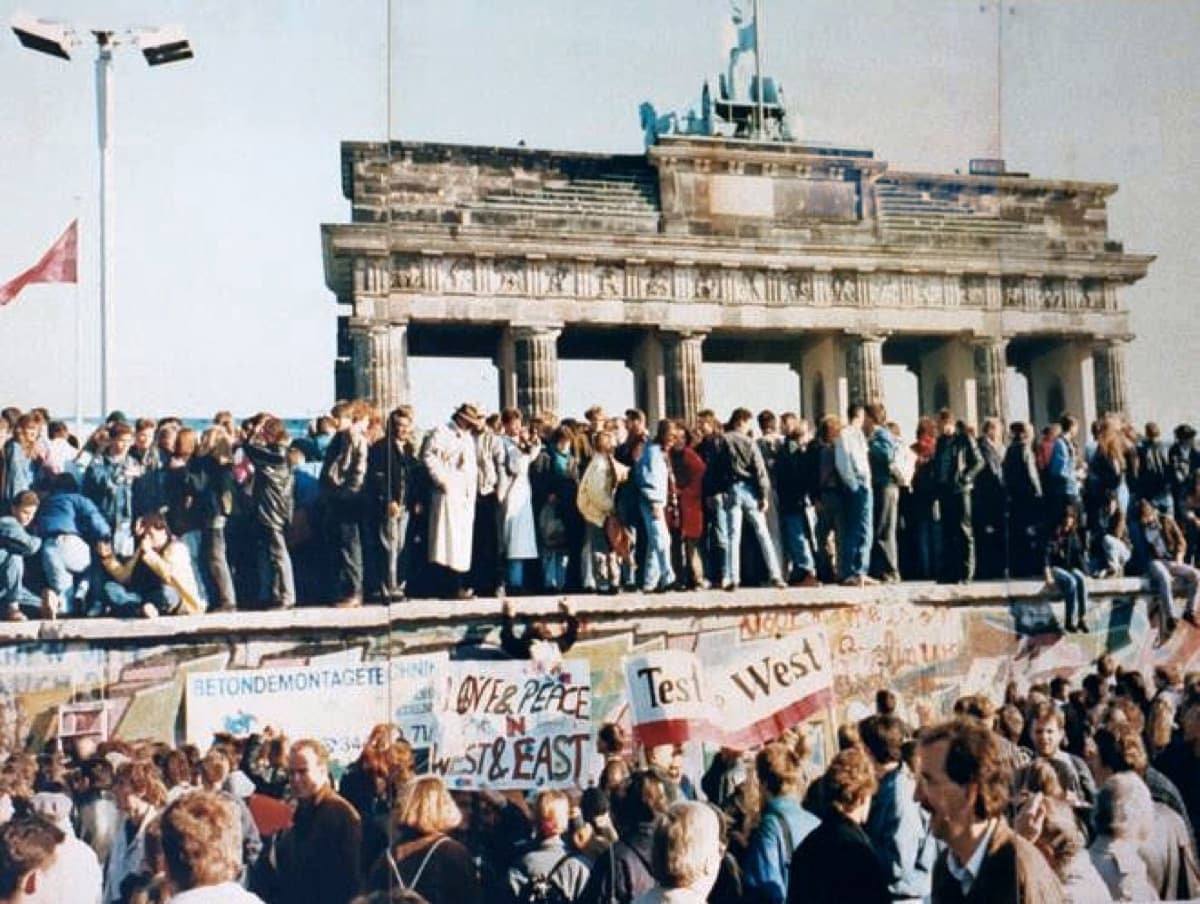 Soviet soldiers raising the Red Banner over the Reichstag building in Berlin, May 2, 1945