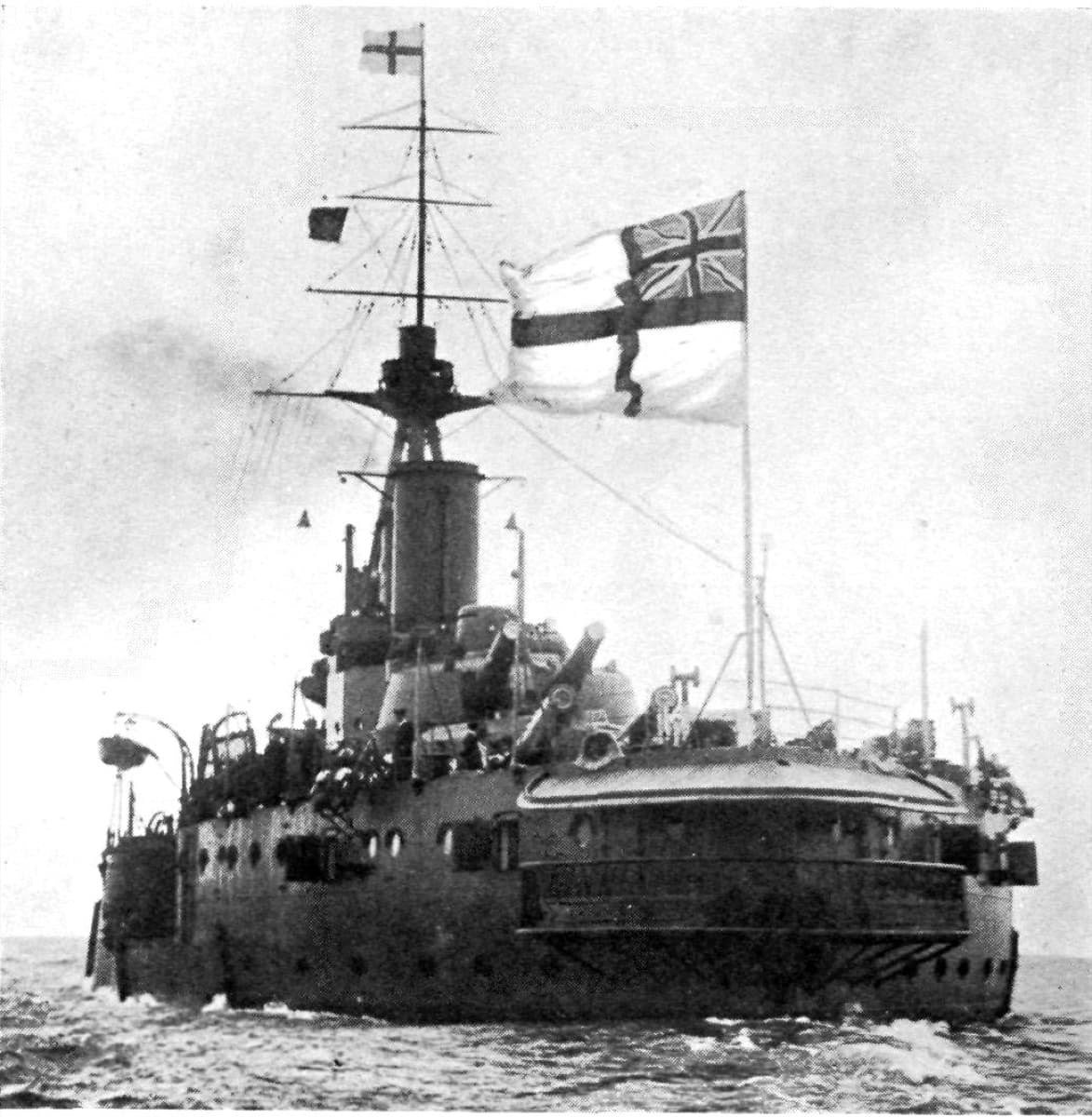 British and German warships exchanging fire during the Battle of Jutland in 1916