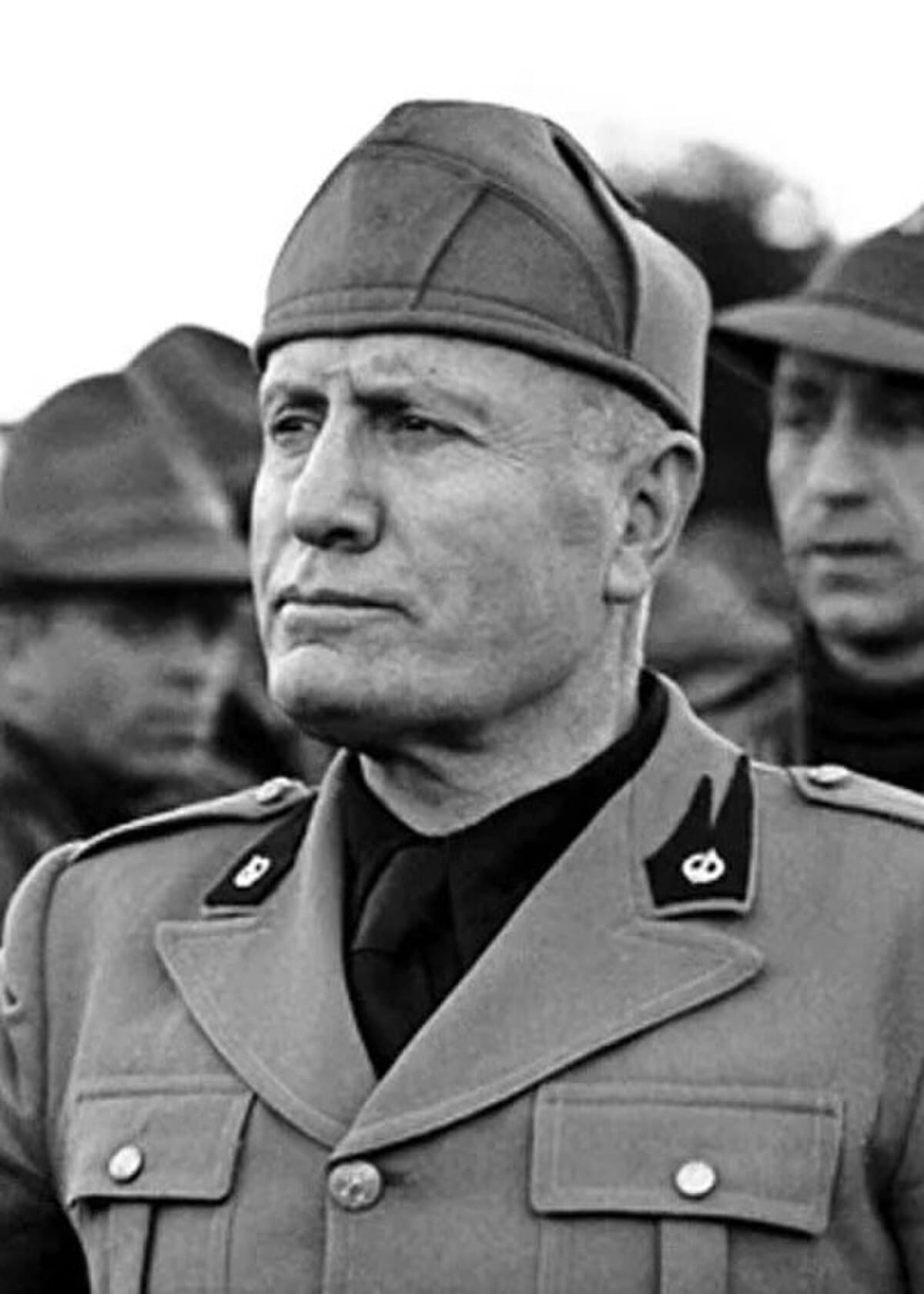 The aftermath of Mussolini's execution and public display in Milan, April 28, 1945