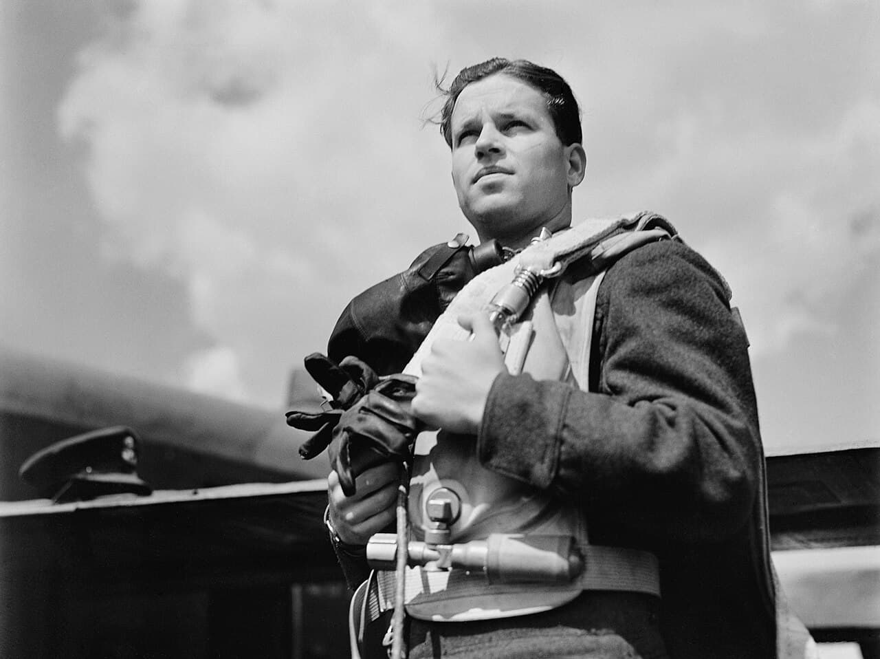 Wing Commander Guy Gibson VC of 617 Squadron in RAF flight gear, leader of the Dam Busters raid