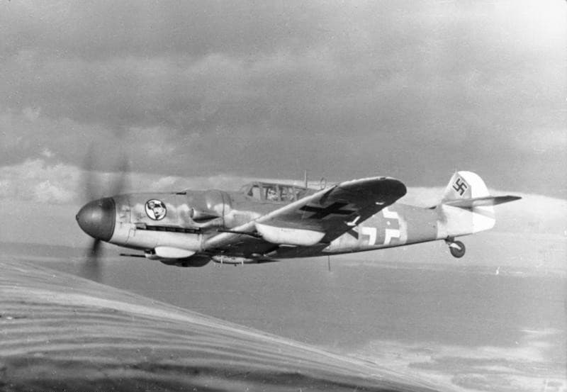 Bf 109G in flight, Bundesarchiv photograph