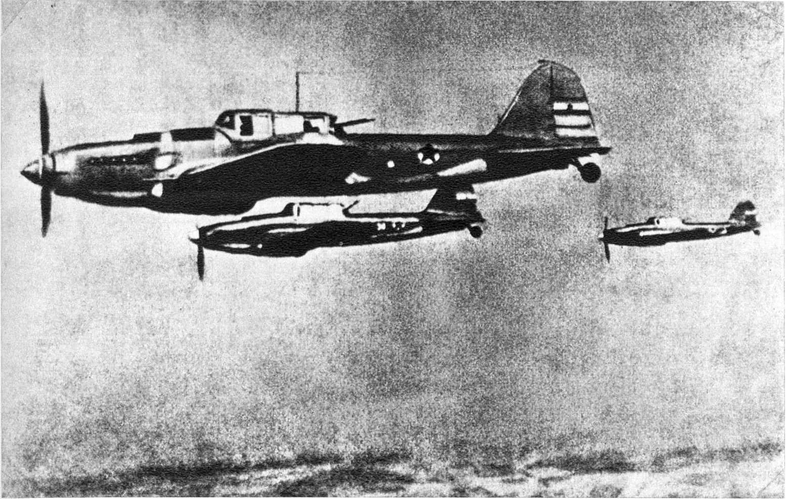 Three Il-2 Shturmoviks in formation over the Srem Front