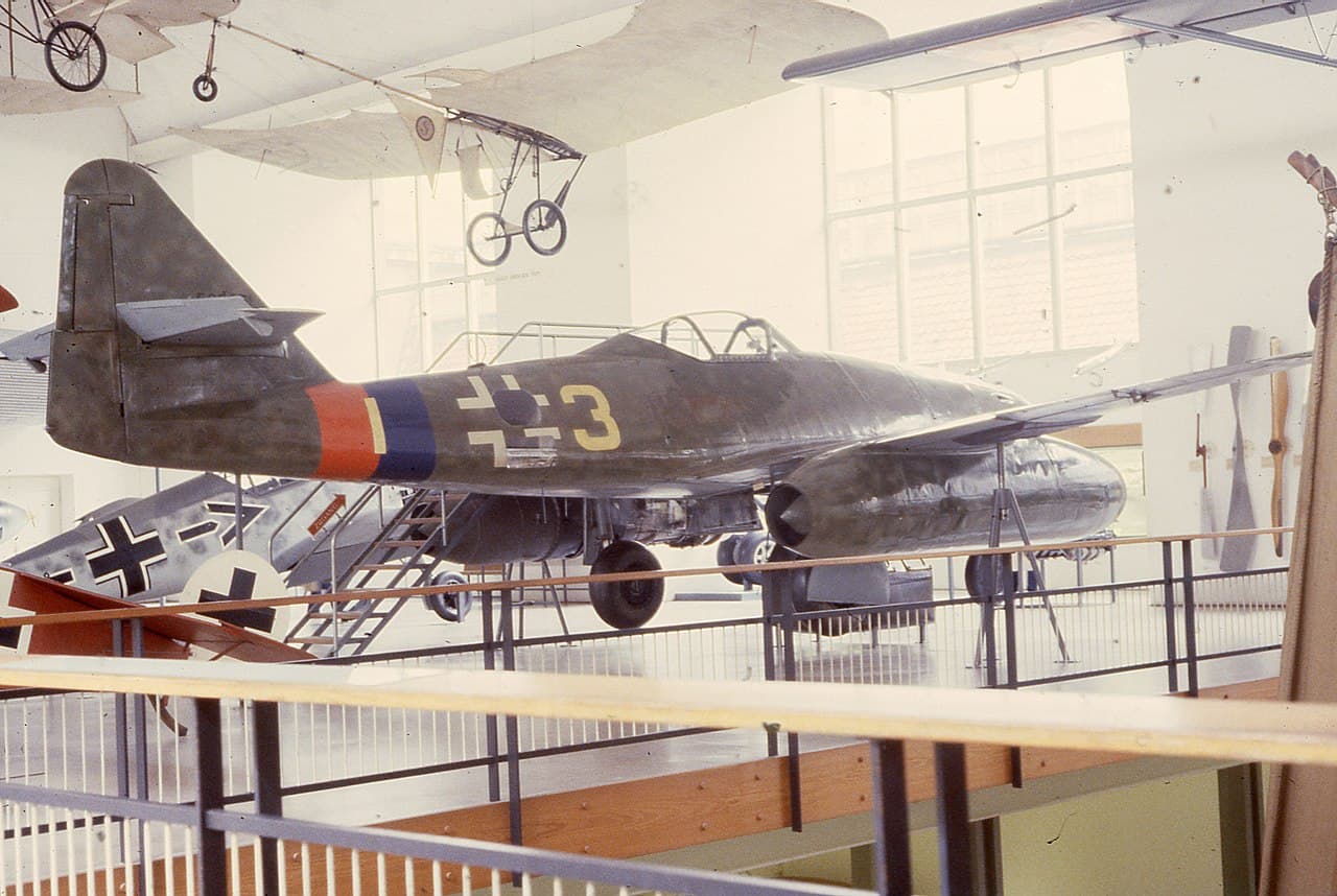 Messerschmitt Me 262 on display at the Deutsches Museum, Munich, 1976