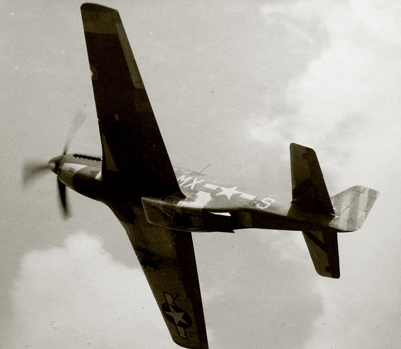 P-51D Mustang of the 31st Fighter Group in flight over Italy