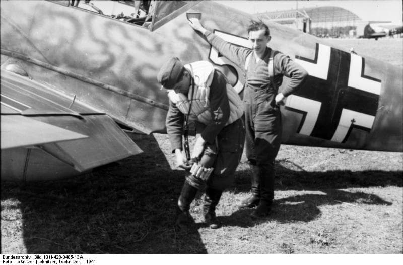 Bf 109G preparing for a mission in Tunisia, March 1943
