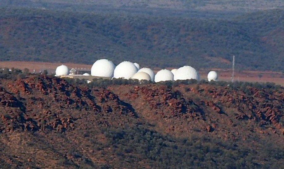 Pine Gap Joint Defence Facility satellite station in the Australian outback near Alice Springs
