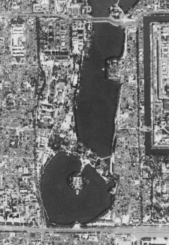 Zhongnanhai compound walls and gates in central Beijing, headquarters of Chinese Communist Party