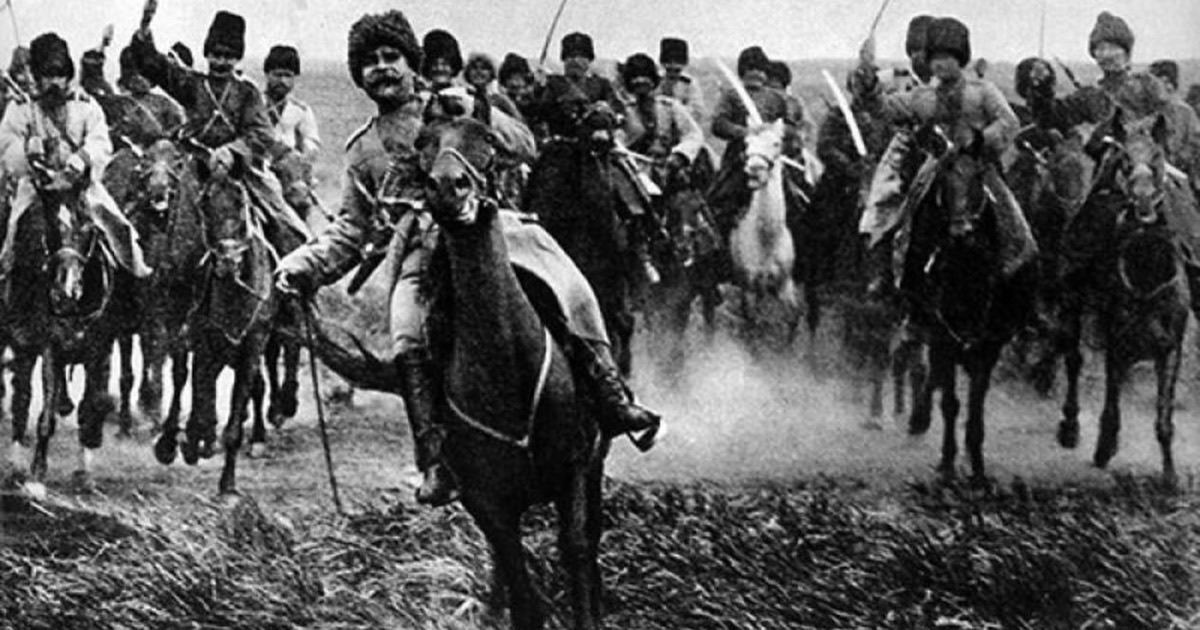 Russian soldiers charging into battle during the Brusilov Offensive on the Eastern Front in 1916