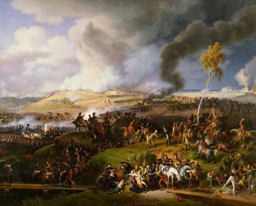 Oil painting depicting the Battle of Borodino between Napoleon's Grande Armée and Russian forces in 1812