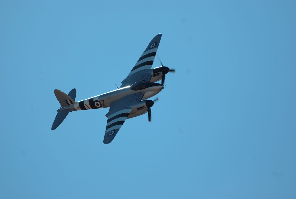 de Havilland Mosquito twin-engine aircraft in RAF night fighter markings