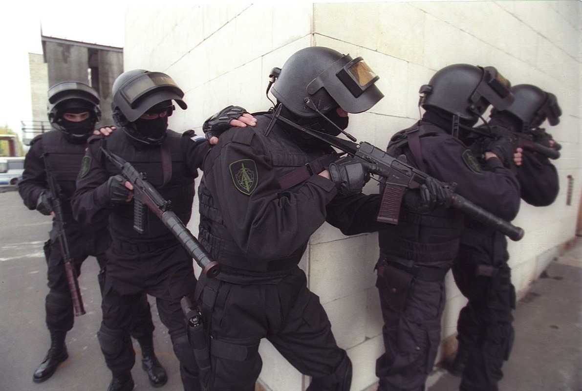 Russian Alpha Group FSB special forces operators in tactical gear