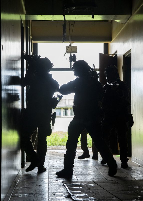 Japan Special Forces Group JGSDF operators during counter-terrorism exercise