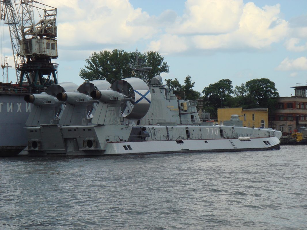 Zubr-class air-cushion landing craft, the world's largest military hovercraft