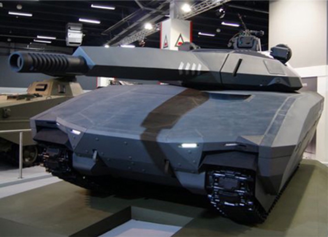 PL-01 stealth tank concept prototype with angular stealth geometry