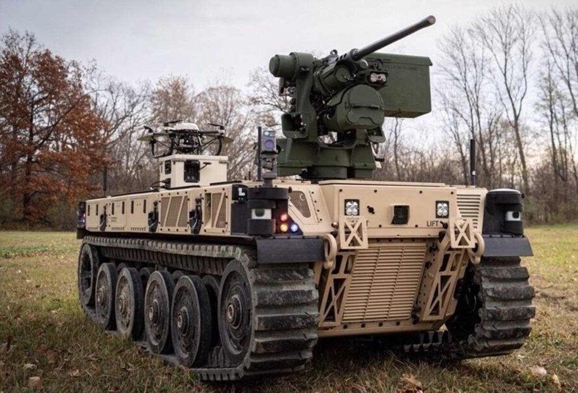 Robotic Combat Vehicle during U.S. Army field testing