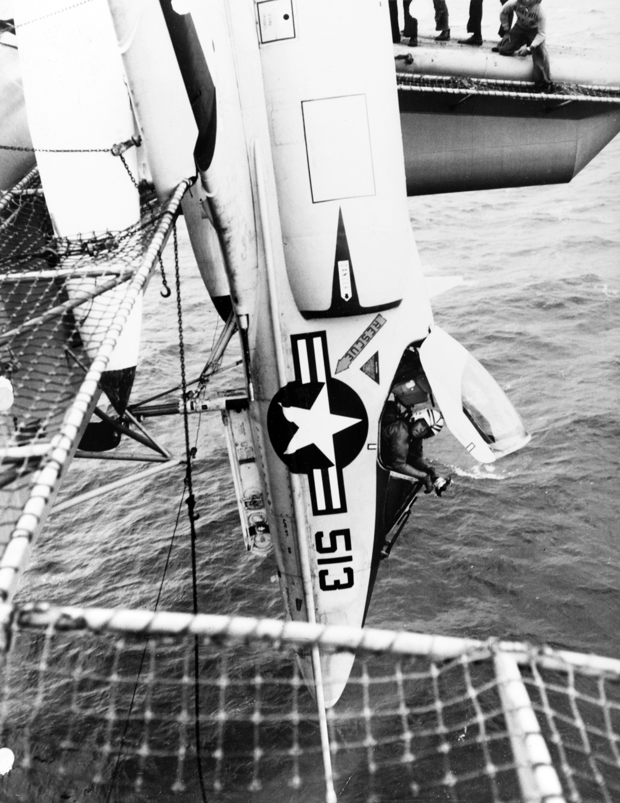 A-4 Skyhawk launching from aircraft carrier flight deck during Vietnam War operations
