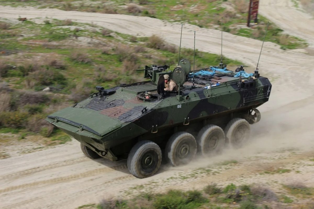 Amphibious Combat Vehicle during water operations testing