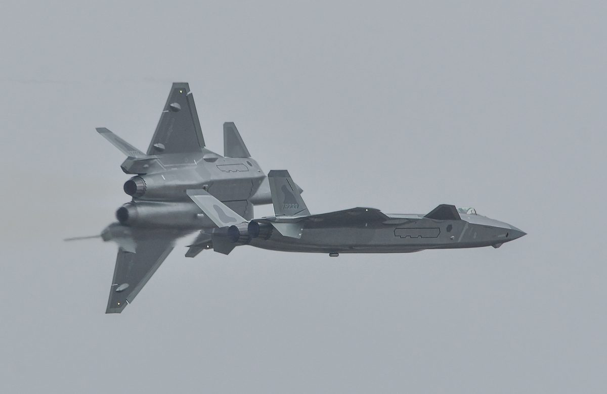 Chengdu J-20 Mighty Dragon 5th-generation stealth fighter in flight