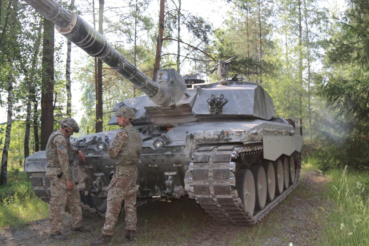 British tank crew competing in the Strong Europe Tank Challenge demonstrating tank gunnery skills