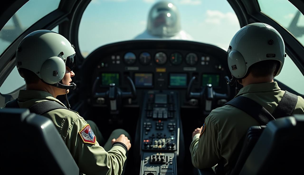 F-15E Strike Eagle weapons systems officer preparing for mission