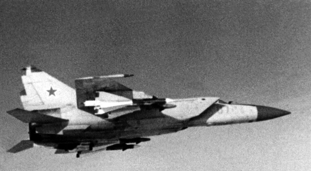 MiG-25 Foxbat interceptor in flight