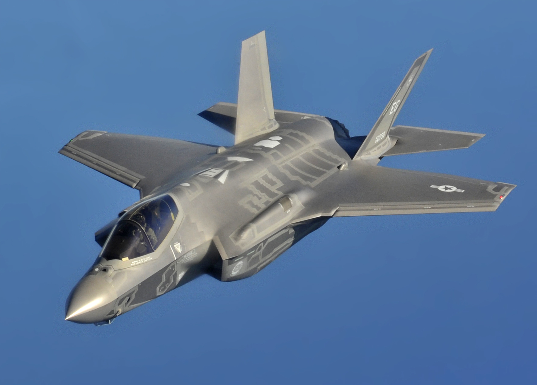 F-35A Lightning II in flight, the stealth fighter Germany ordered for its nuclear sharing mission