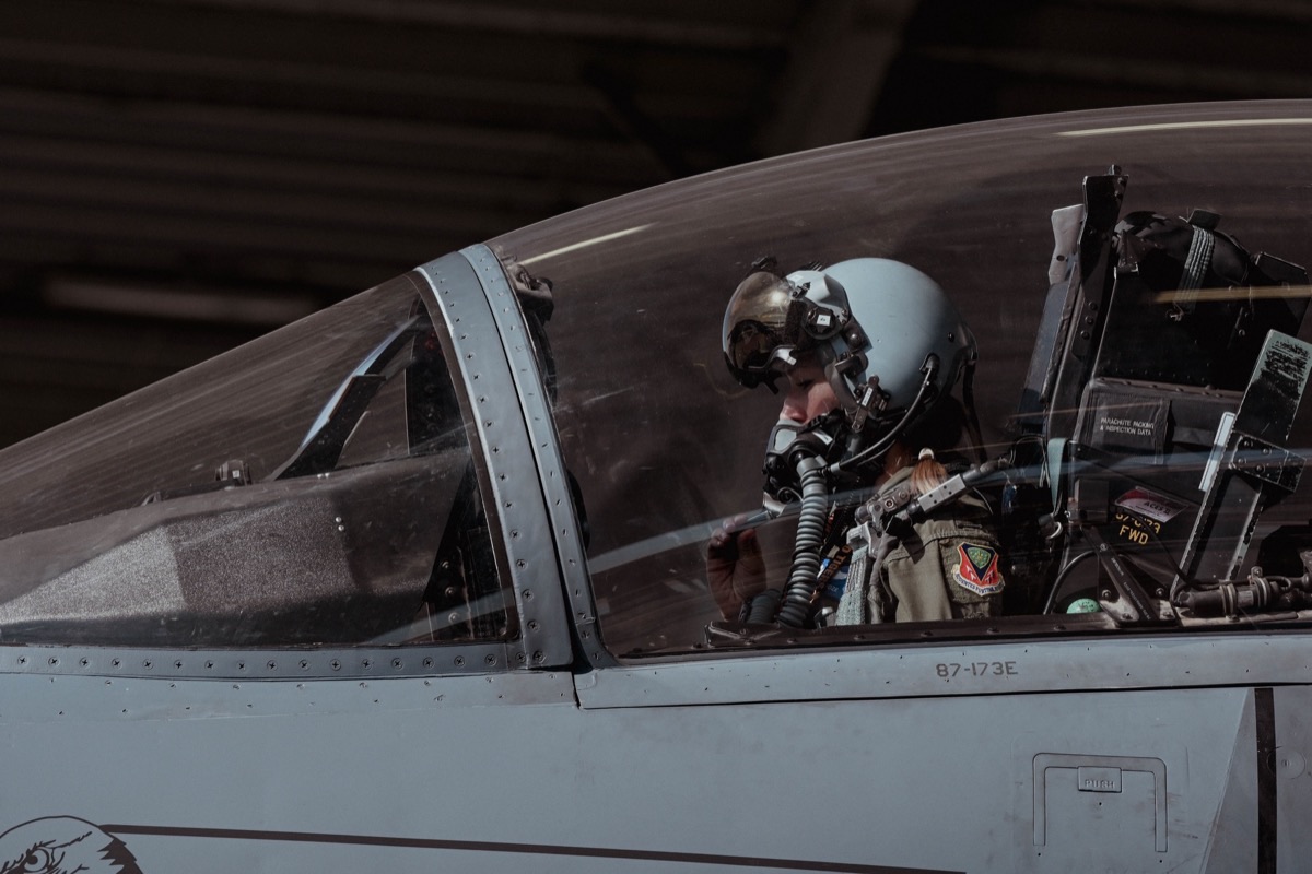F-15E Strike Eagle weapons systems officer station and rear cockpit instruments