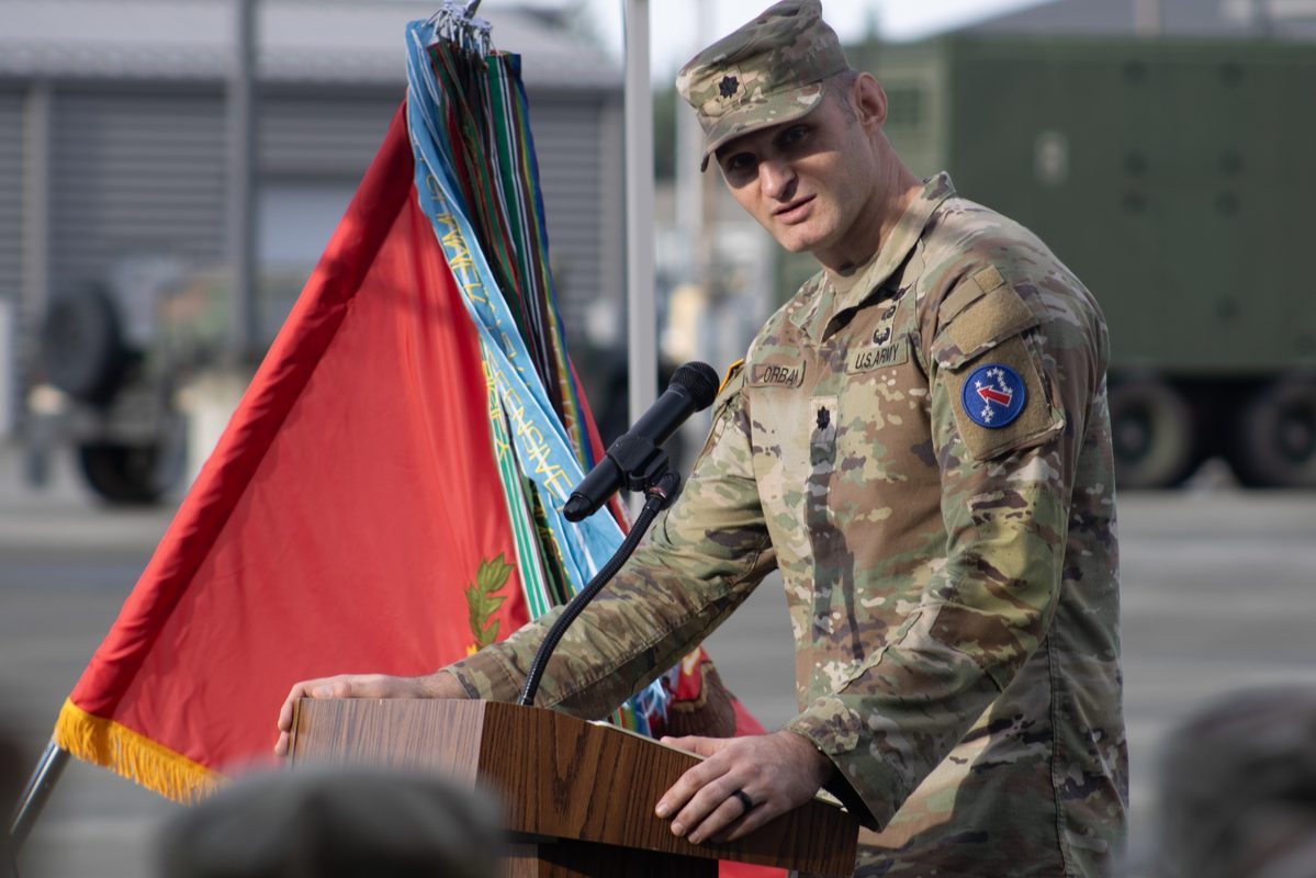 US Army Long-Range Hypersonic Weapon Dark Eagle launcher vehicle during field testing