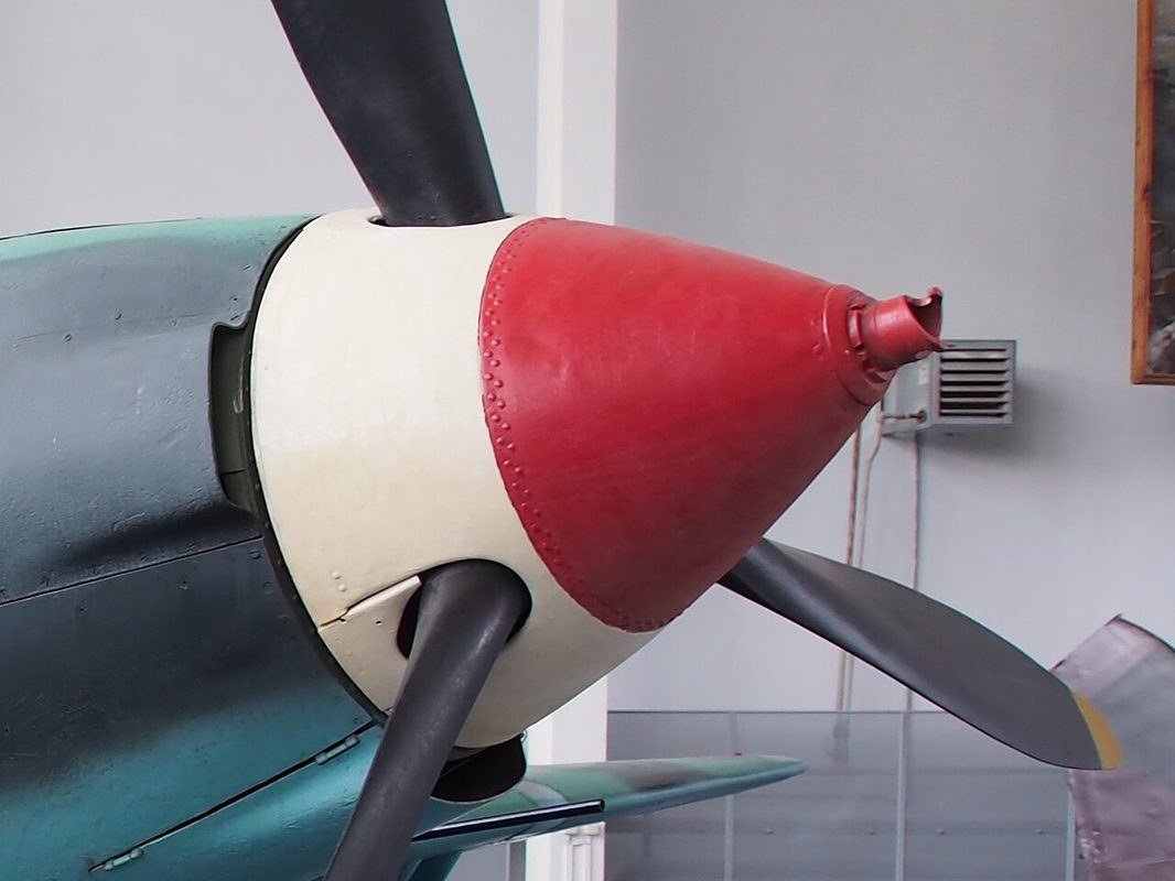 IL-2 Sturmovik propeller spinner and nose detail at the Monino Aviation Museum