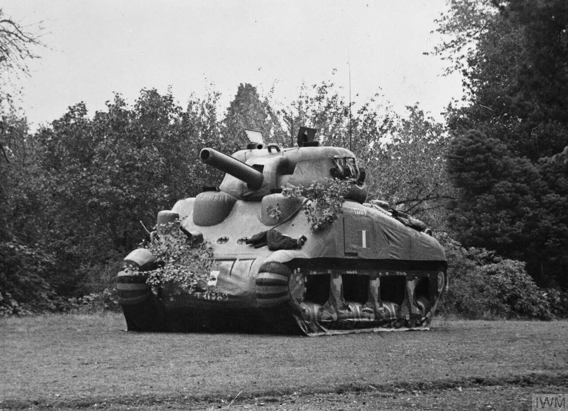 Inflatable dummy tank used by the Ghost Army for military deception during World War II
