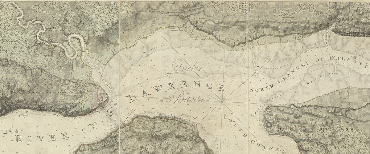 Painting of the Battle of Quebec in 1759 on the Plains of Abraham