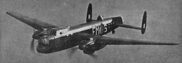 Avro Manchester twin-engine bomber in flight, the failed predecessor to the Lancaster