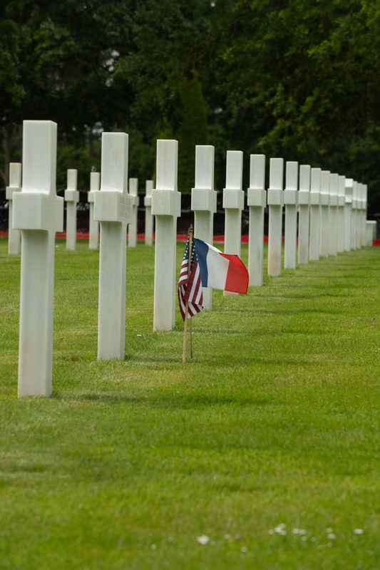 U.S. and French military aircraft fly over Omaha Beach during a D-Day commemoration