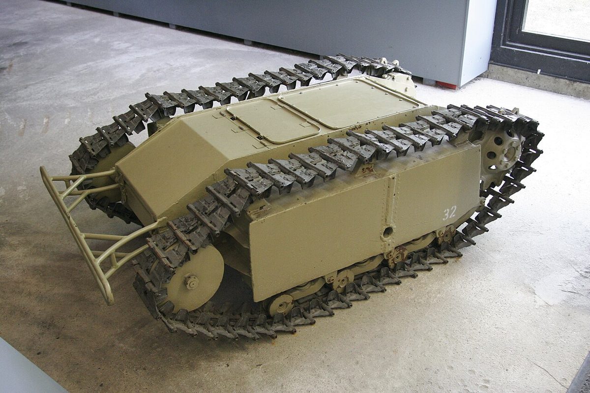 Goliath tracked mine, a remote-controlled explosive vehicle used by Germany in World War II