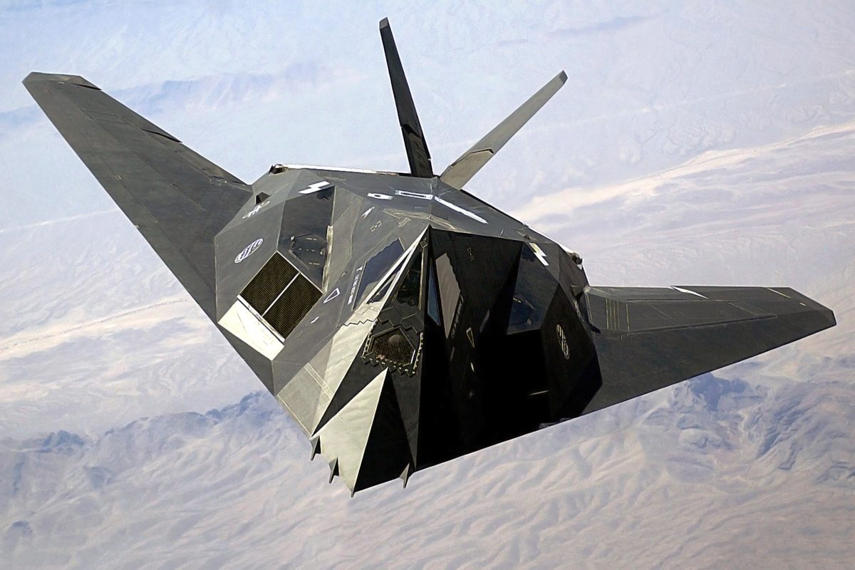 F-117 Nighthawk stealth attack aircraft, the first operational stealth aircraft designed to deliver precision-guided munitions