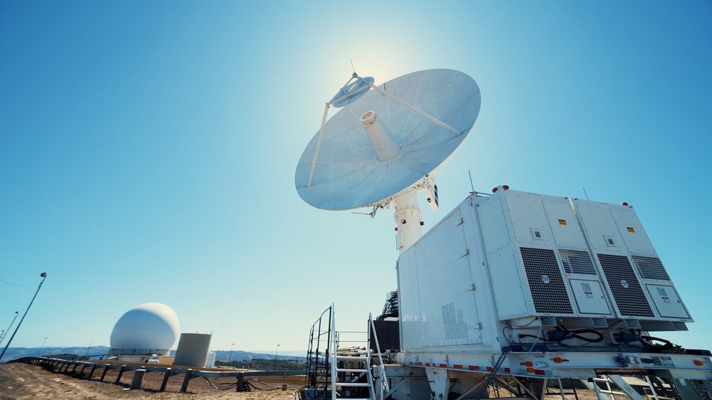 Vandenberg Tracking Station satellite antenna array used for military satellite command and control