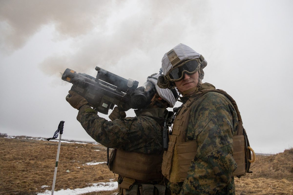 U.S. Marines fire FIM-92 Stinger missiles during a training exercise in Norway